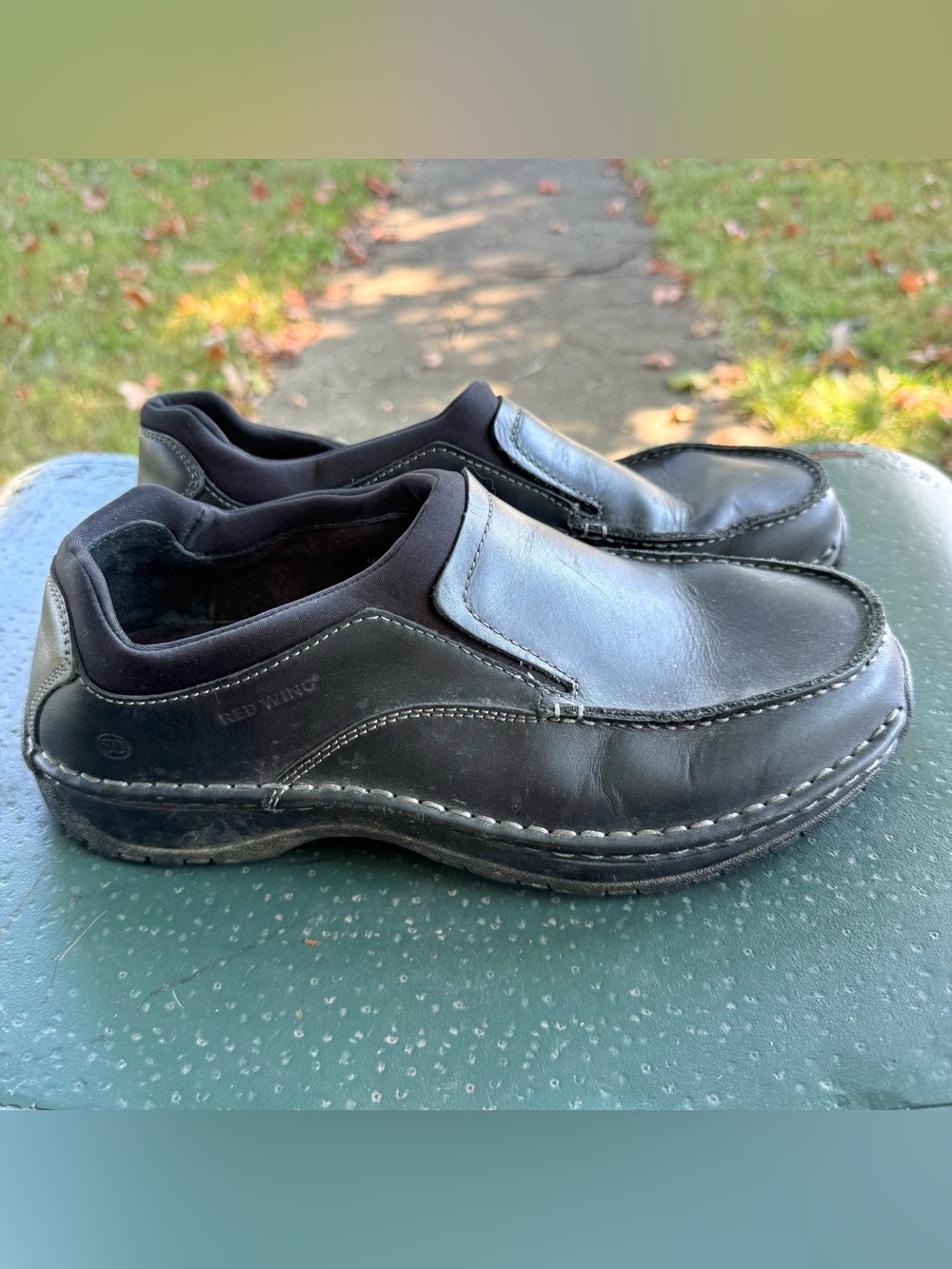 Red Wing Work Safety Shoes Mens Sz 9.5 EE Black Static Dissipative Slip On 4053